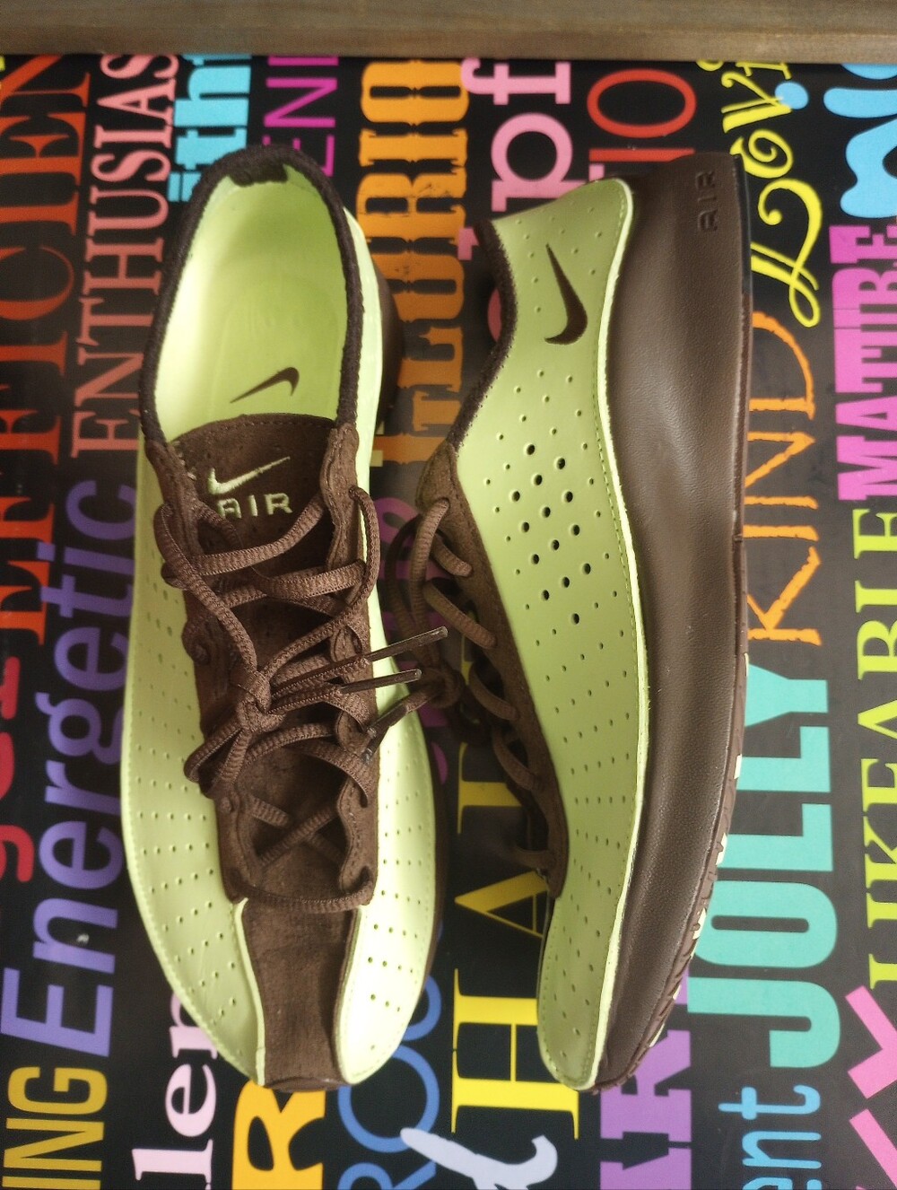 Nike Air Superfly Lime Green&Brown Sneakers!.